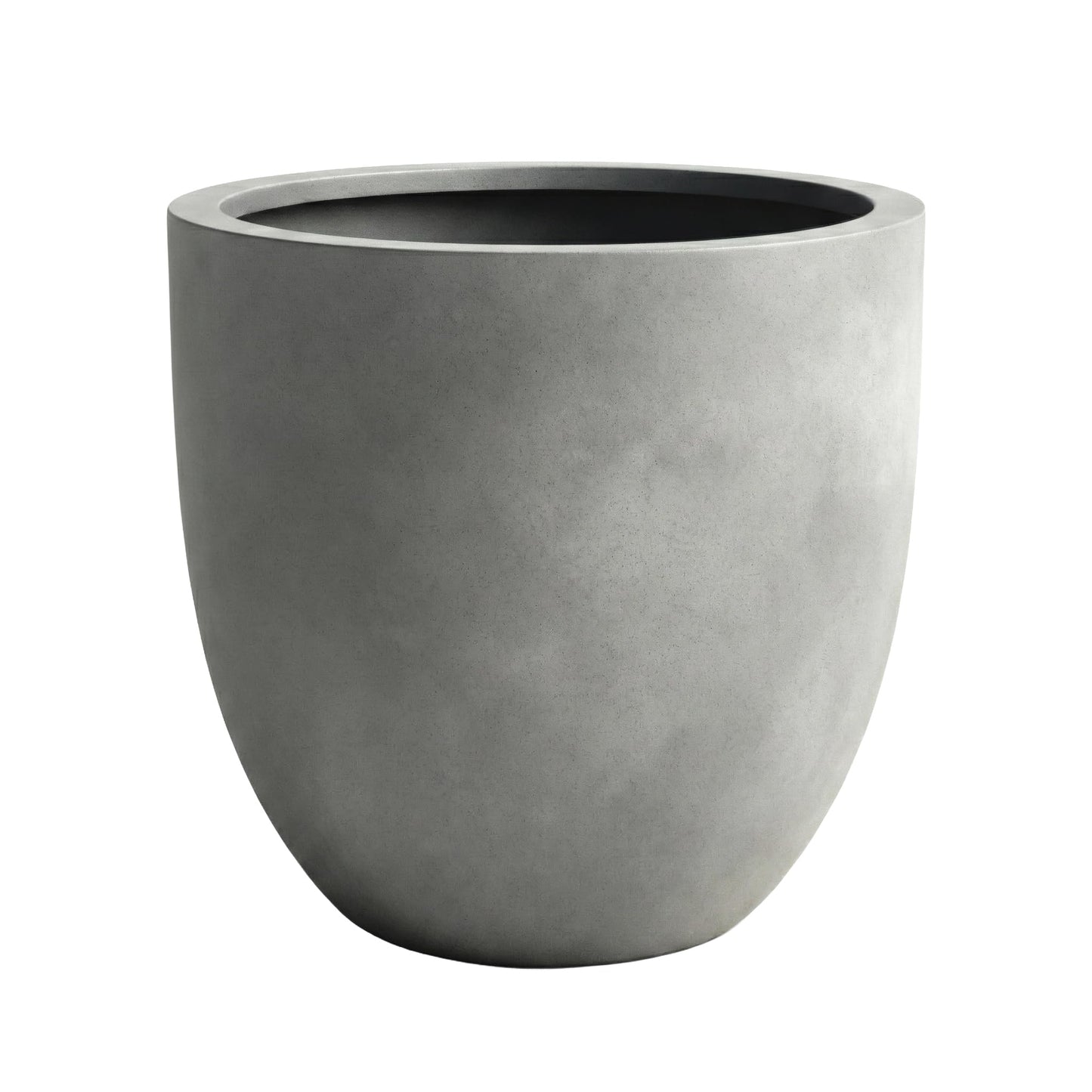 DTY Mount Yale 15.7" D x 15" H (Pot Opening 12.2") Fiberstone Planter with Drainage Hole, Weather Resistant for Indoor and Outdoor, 2 Extra Coco Mats - Gray, Medium