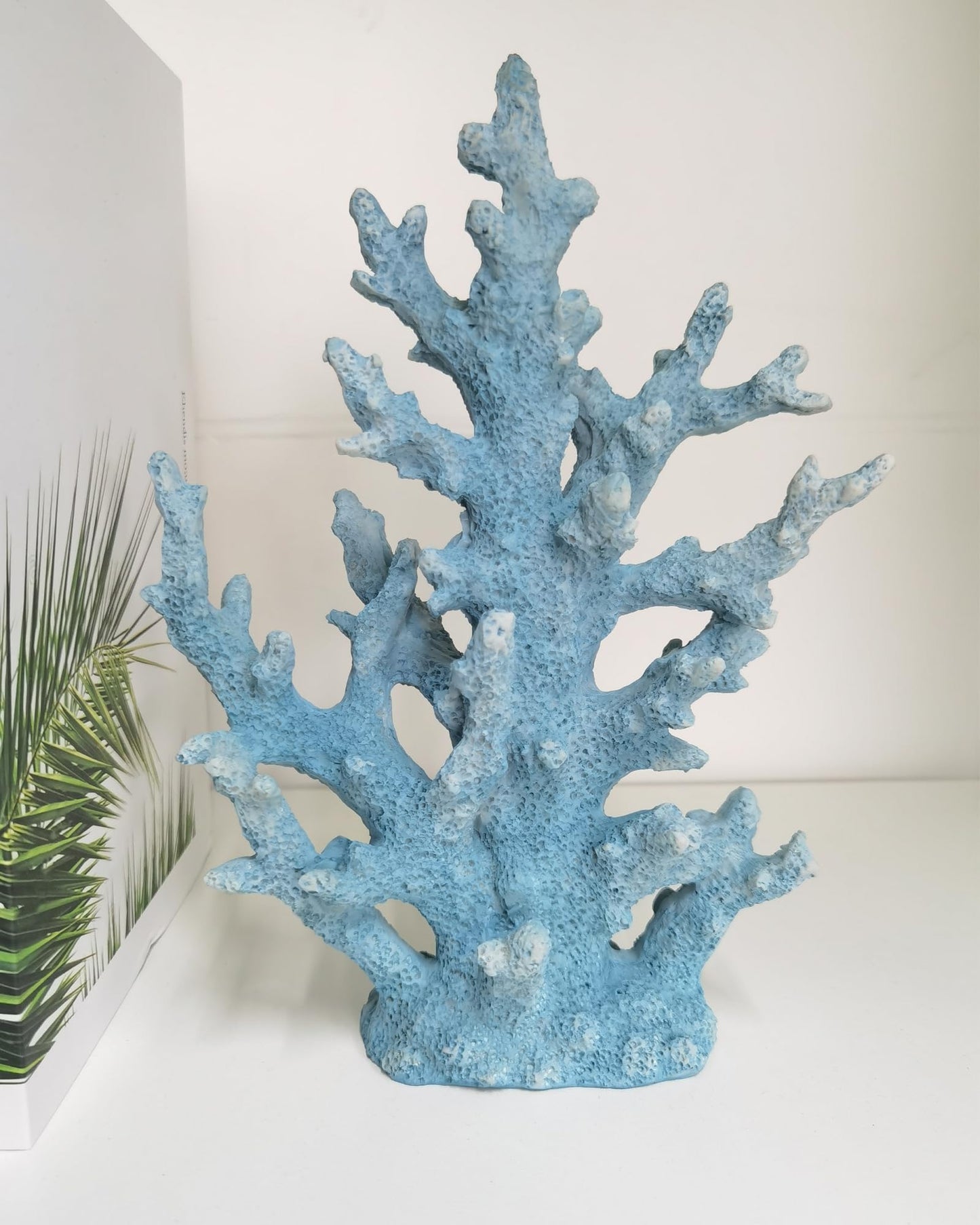 ZASEUCI Lifelike Coral Reef Sculpture Statue - Handmade Resin Ocean Decor for Aquarium, Desk, Bathroom, Shelf - Coastal Beach Nautical Theme Gift for Home & Office