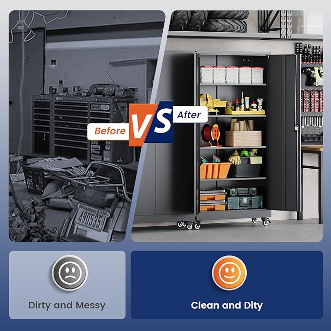Yizosh Metal Garage Storage Cabinet