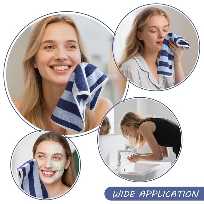 SINLAND Microfiber Facial Cloths Fast Drying Washcloth 12inch x 12inch