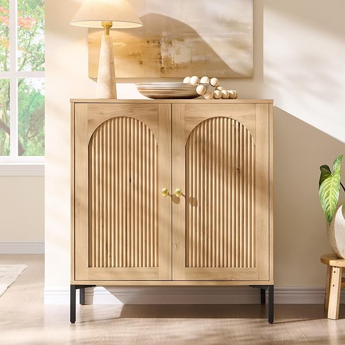 IFBUY Modern Sideboard Buffet Cabinet, Wooden Modular Coffee Bar Cabinets