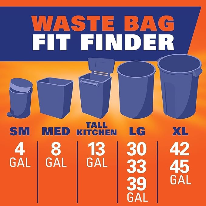 Hefty Ultra Strong Multipurpose Large Trash Bags, 30 Gallon 14 Count