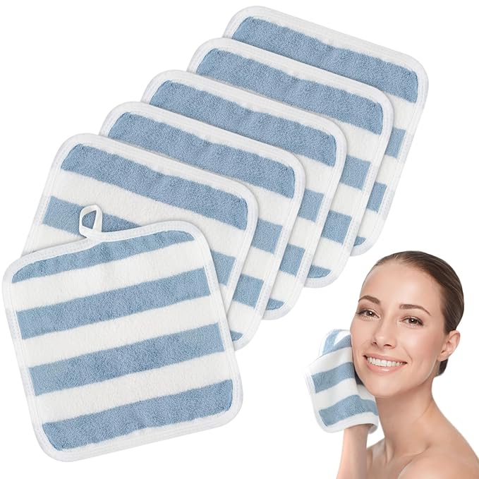 SINLAND Microfiber Facial Cloths Fast Drying Washcloth 8inch x 8inch Absorbent