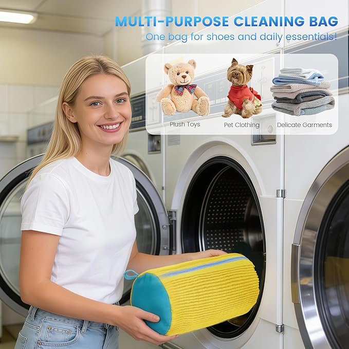 2PCS Shoe Washing Machine Bag, Laundry Bags Durable Zipper