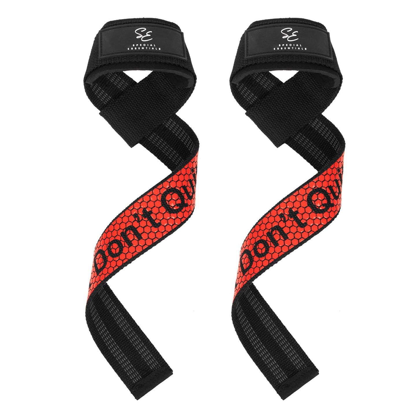 Special Essentials Wrist Straps for Weightlifting - Two-Sided Anti Slip Silicone Grip & Premium Padded Neoprene - Durable Gym Lifting Straps for Men and Women - Ideal for Bodybuilding & Powerlifting