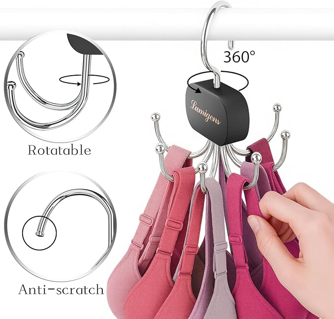Belt Organizer for Closet, Belt Tie Hanger for Closet, Tie Organizer for Men