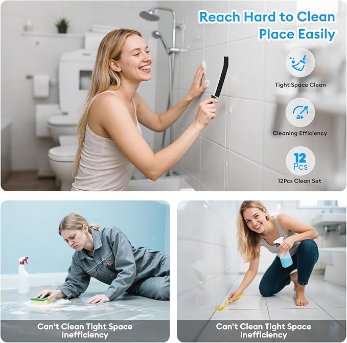 Crevice Cleaning Brush, Thin Hard Bristle Crevice Cleaning Tool Supplies