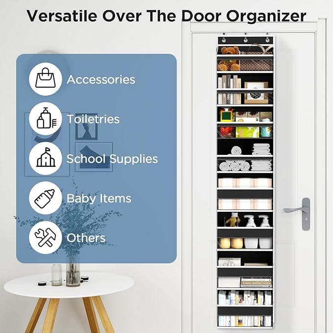 Over The Door Organizer, 8 Shelf Door Hanging Organizers