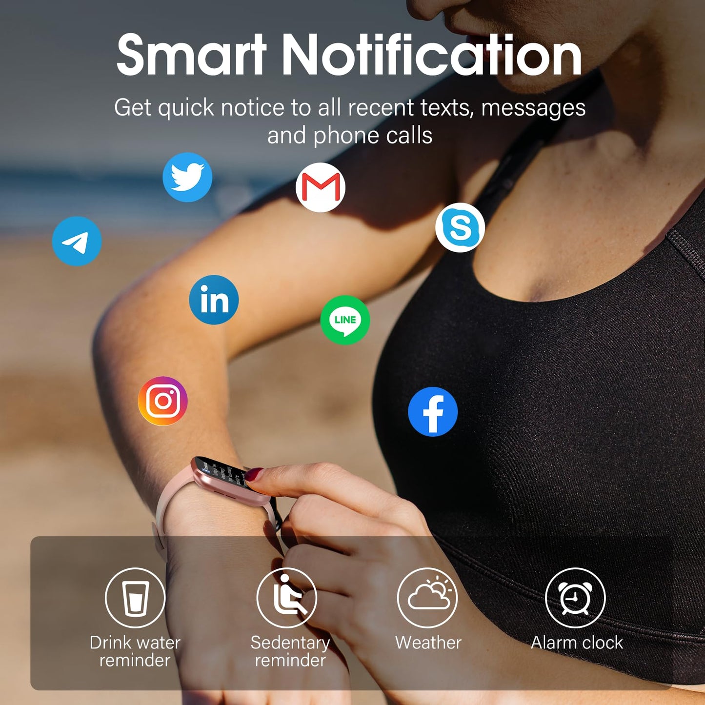 Smart Watch, 1.91" HD Screen Smartwatch for Men Women(Answer/Make Call), Fitness Watch with Heart Rate/Sleep Monitor/Steps Monitor, 110+ Sports Modes, IP68 Waterproof Activity Trackers Pink