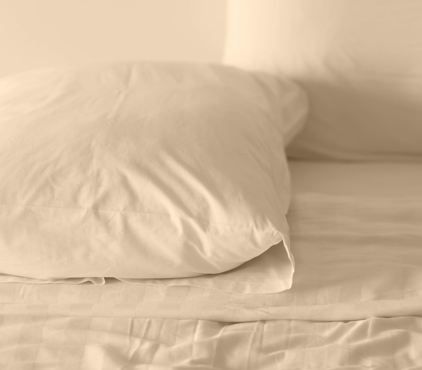RUVANTI 100% Cotton Percale Sheets Queen Size – Crisp Cooling Bed Sheets for Hot Sleepers, Deep Pocket 16”, Soft Breathable & Durable Hotel-Style 4 Piece Set, Beige