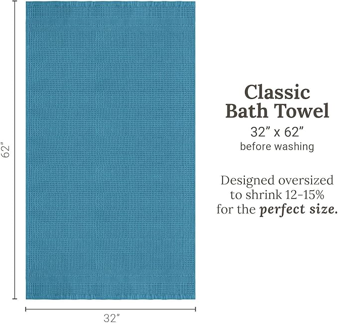 GILDEN TREE Waffle Towels for Bathroom, 100% Cotton Quick Dry Towel, Waffle