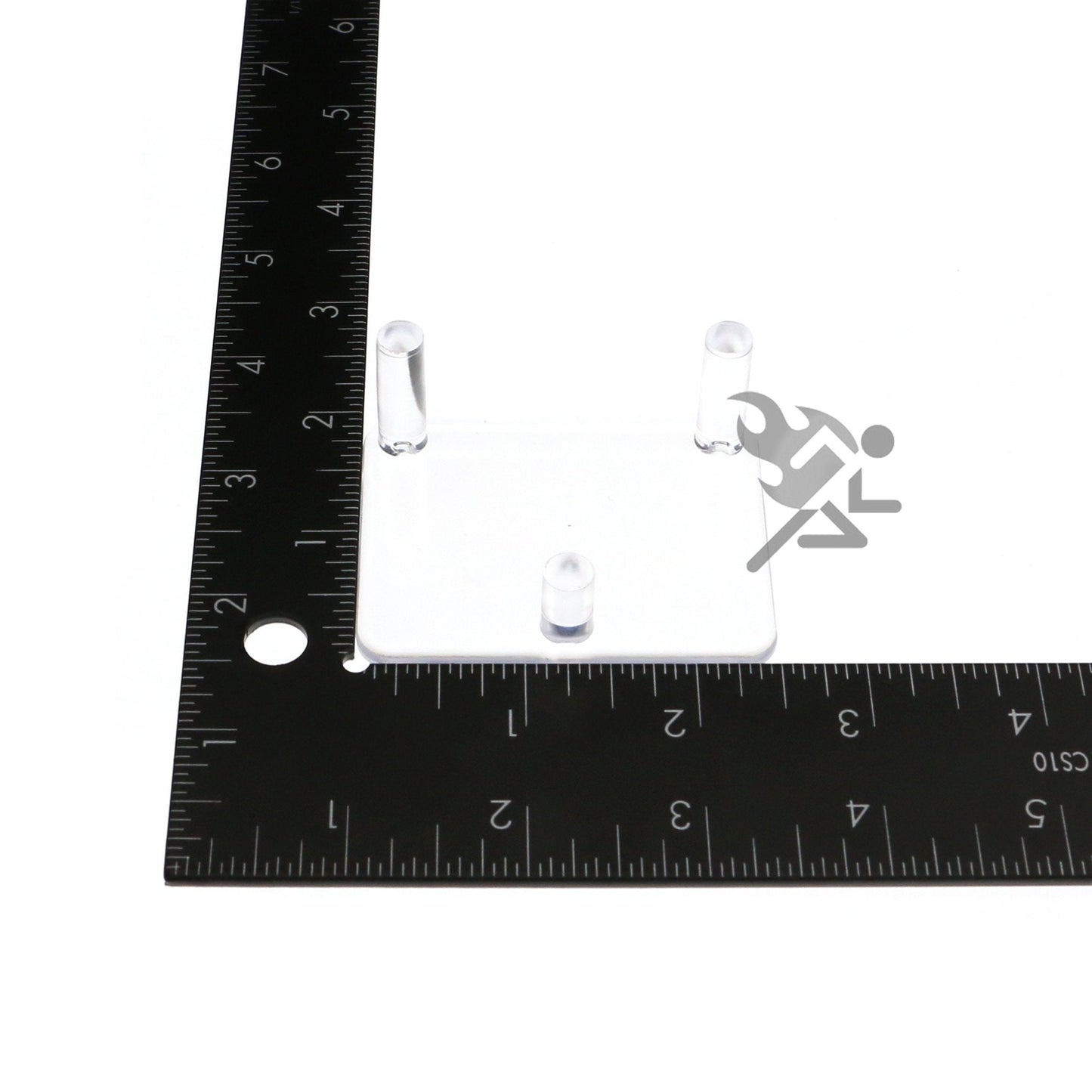OnFireGuy 2.5" Medium Three-Peg Acrylic Display Stand for Fossils, Minerals, Rocks, and Geodes NG200 (Qty 1)