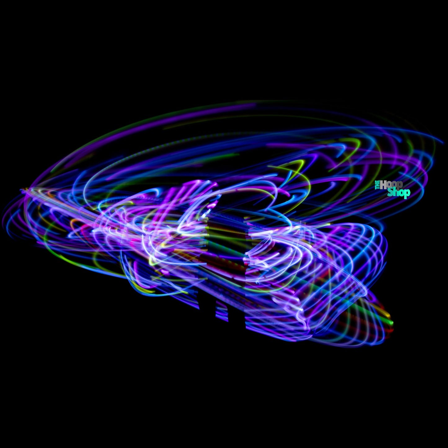 The Hoop Shop Light Up LED Hula Hoop Designed and Hand Crafted in Michigan with Beautiful Auto Strobing Rainbow Lights