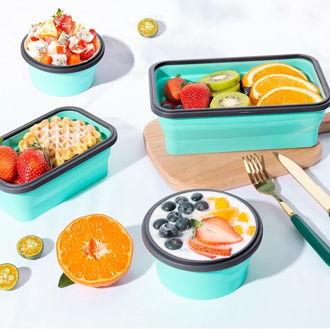 Sudaya 4 Pack Collapsible Food Storage Containers