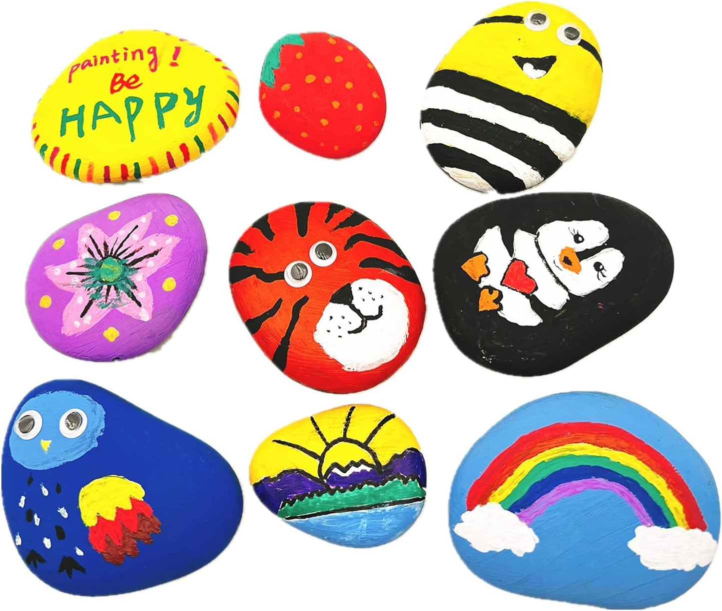 Lifetop 30PCS Painting Rocks, 3"-4" DIY Rocks Flat & Smooth Kindness Rocks for Arts, Crafts, Decoration, Large Rocks for Painting,Hand Picked for Painting Rocks