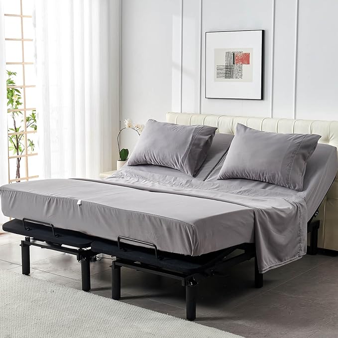 Kingnex Half Split Top King Sheets Set