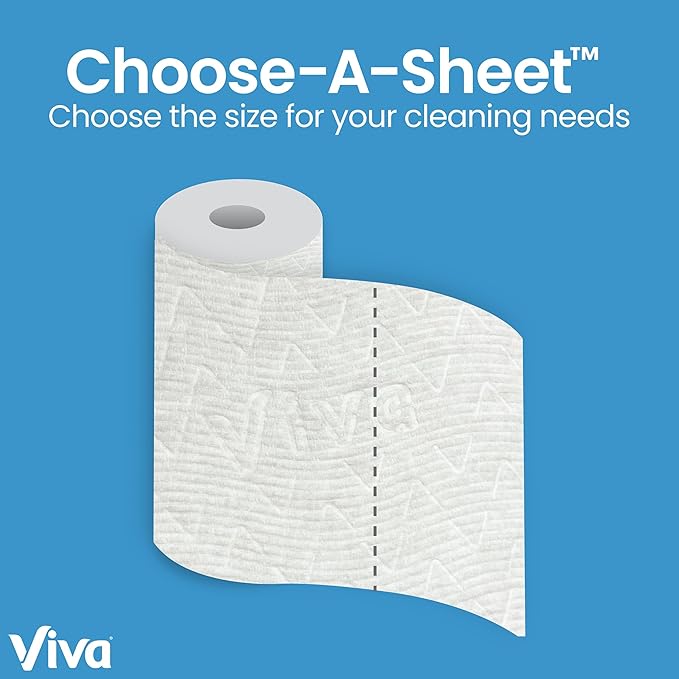Viva Multi-Surface Cloth Paper Towels, 24 Double Rolls, 110 Sheets Per Roll