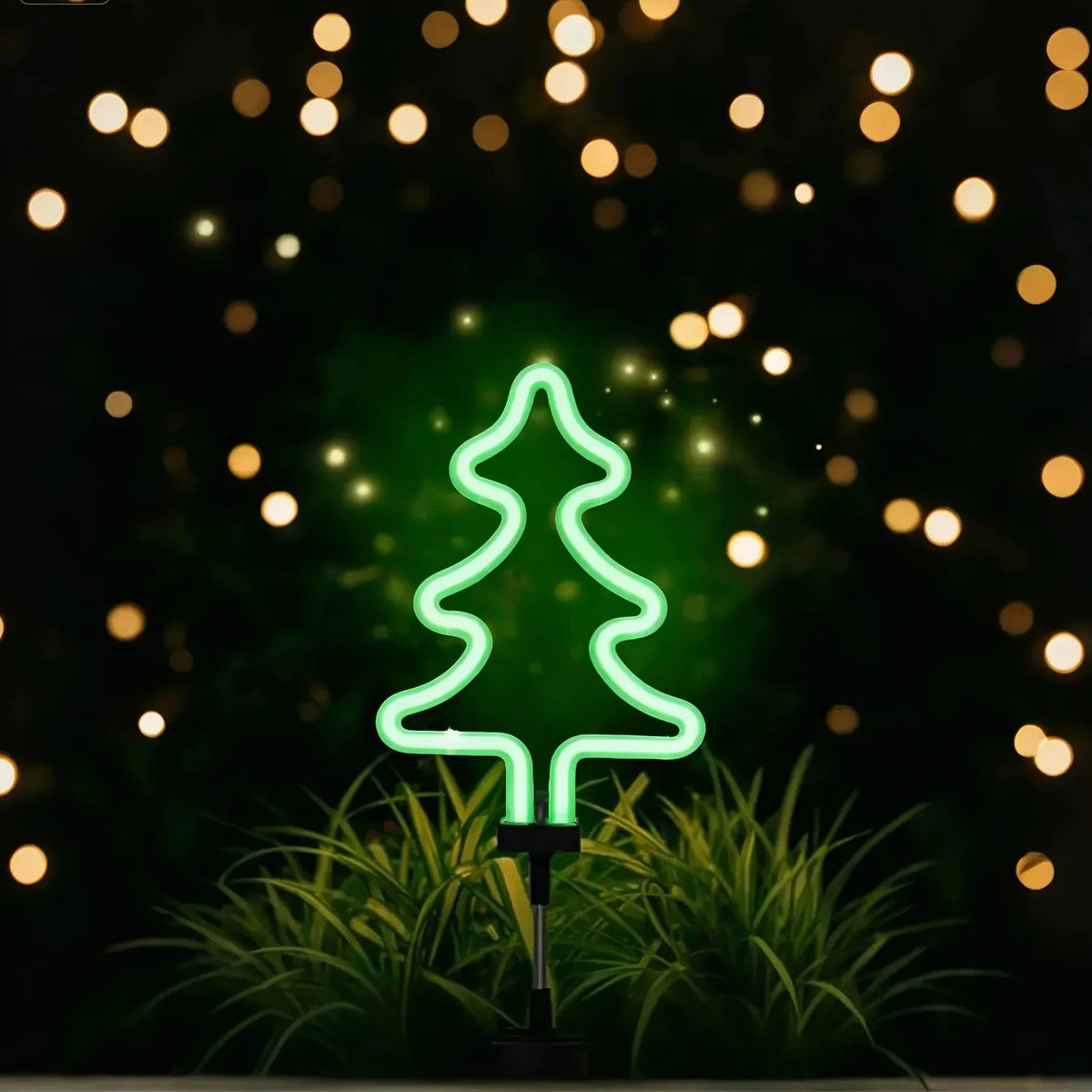 Solar Garden Stake Lights, Waterproof Landscape Light, Solar Landscape Path Lights, Neon Lights, Outdoor Decor for Garden, Yard, Lawn, Pathway, Patio, Backyard (Christmas Tree)
