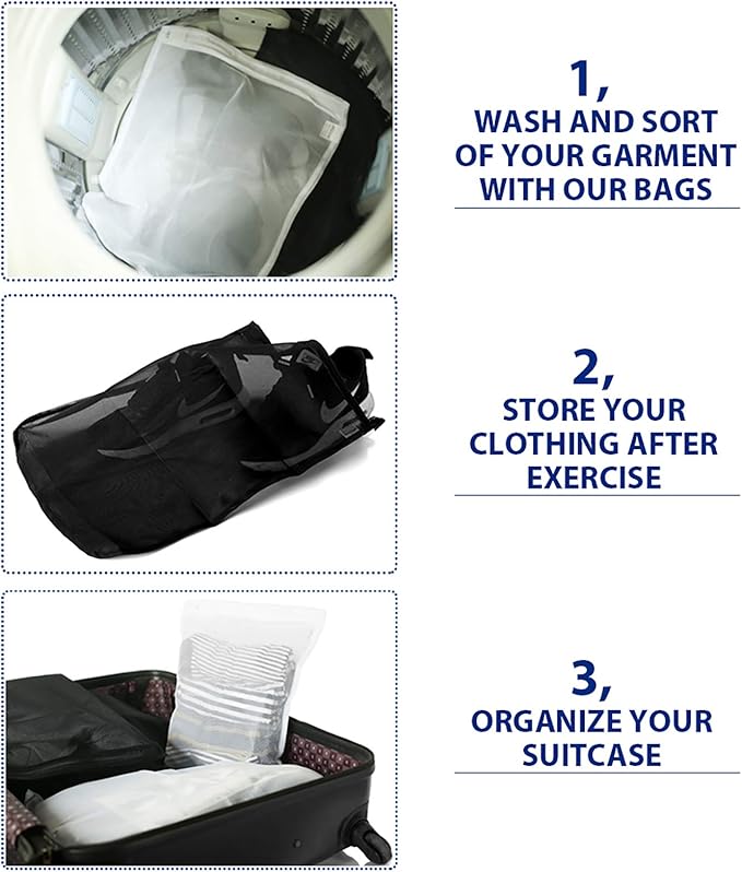 TENRAI Delicates Laundry Bags, Bra Fine Mesh Wash Bag
