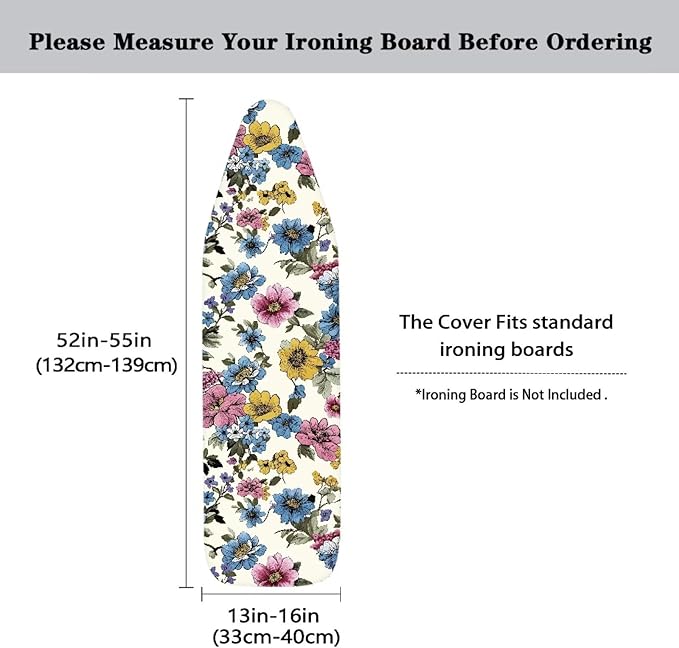Portable Ironing Board Cover, Non Stick Scorch Dustproof Protector Iron Pad