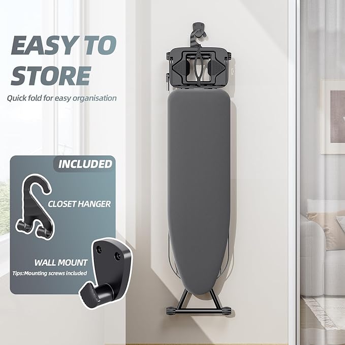 KINGBOARD Ironing Board, Compact Iron Board Full Size