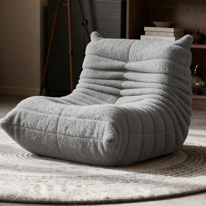 Giant Bean Bag Chair for Adults, Comfy Chair for Bedroom, Memory Foam Chair