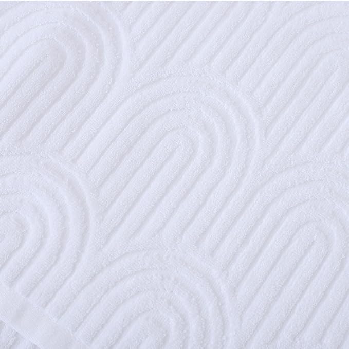 Pidada Hand Towels Set of 4 Striped Pattern 100% Cotton Absorbent Soft