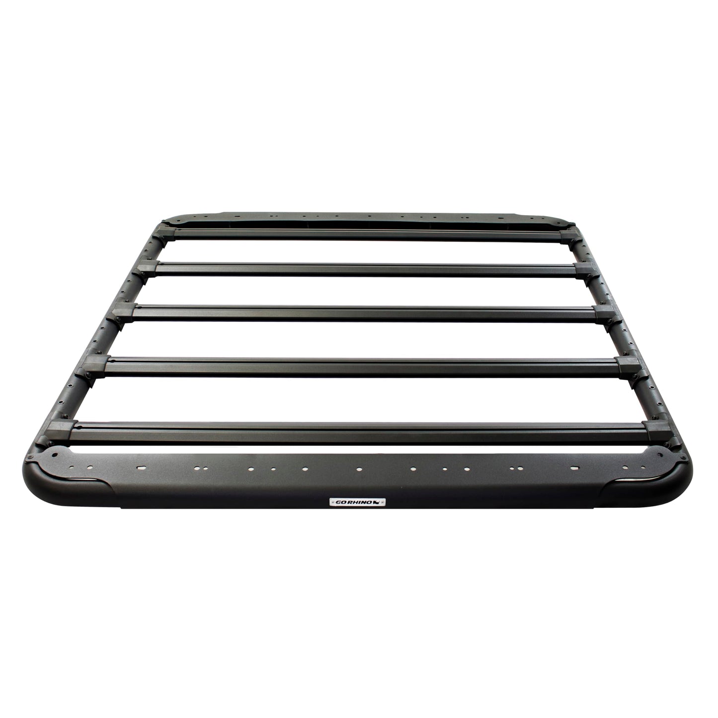 Go Rhino SRM 500 Flat Platform Roof Rack & Clamps | Aluminum, Textured Black, L: 55" x W: 52" | 5935055T | Mounts to Most Cross Bars