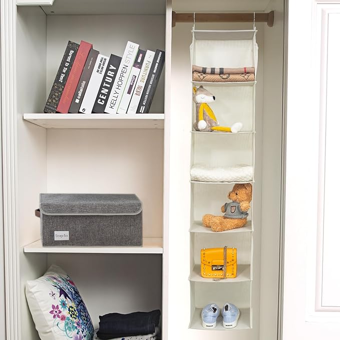 6 Shelves Hanging Closet Organizer, 2 Pack Hanging Storage