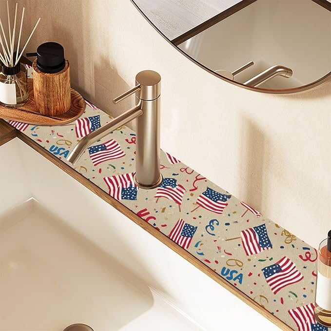 Kitchen Sink Splash Guard 2 PCS 30 Inch Sink Faucet Mat Splash Guard