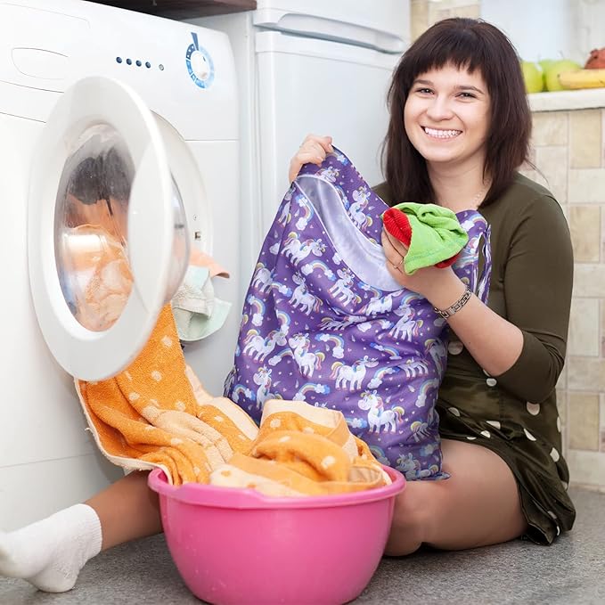 Shappy 2 Pcs Large Travel Laundry Bag Washable Waterproof Wet Dry Large Dirty