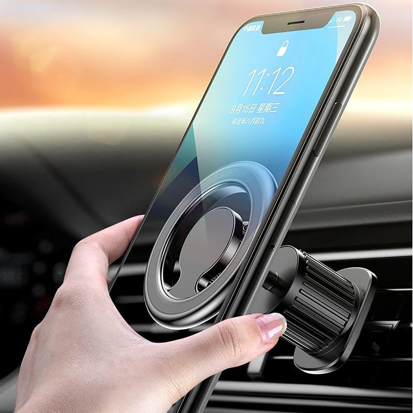 Ultra Magnetic Car Phone Holder, Upgraded Strongest for MagSafe Car Mount,Car Vent Magnetic Car Phone Holder, Fit for iPhone 16, 15, 14, 13, Series, MagSafe Case and More - Black