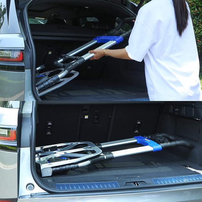 Folding Hand Trucks Heavy Duty by Leeyoung, 500 lb Aluminium Folding Hand Cart