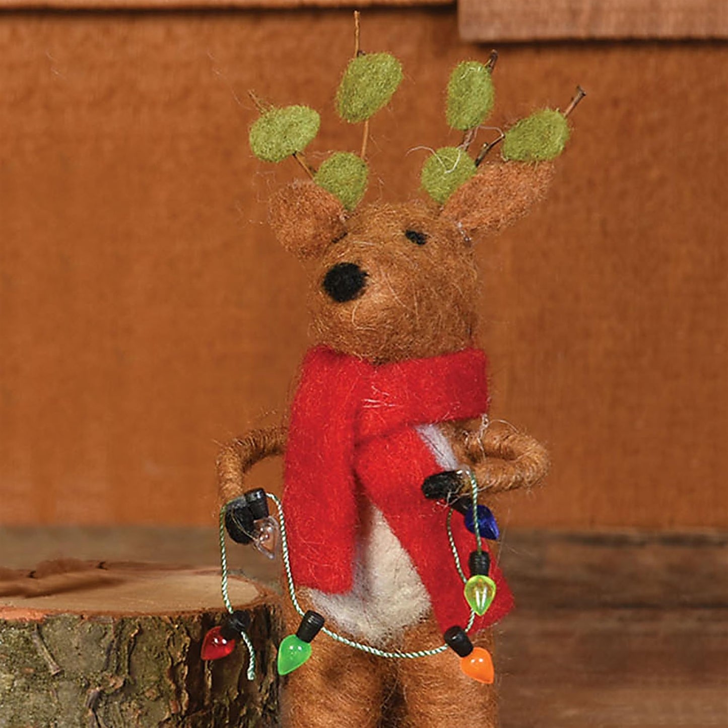 HomArt Felt Reindeer Ornament, Set of 3