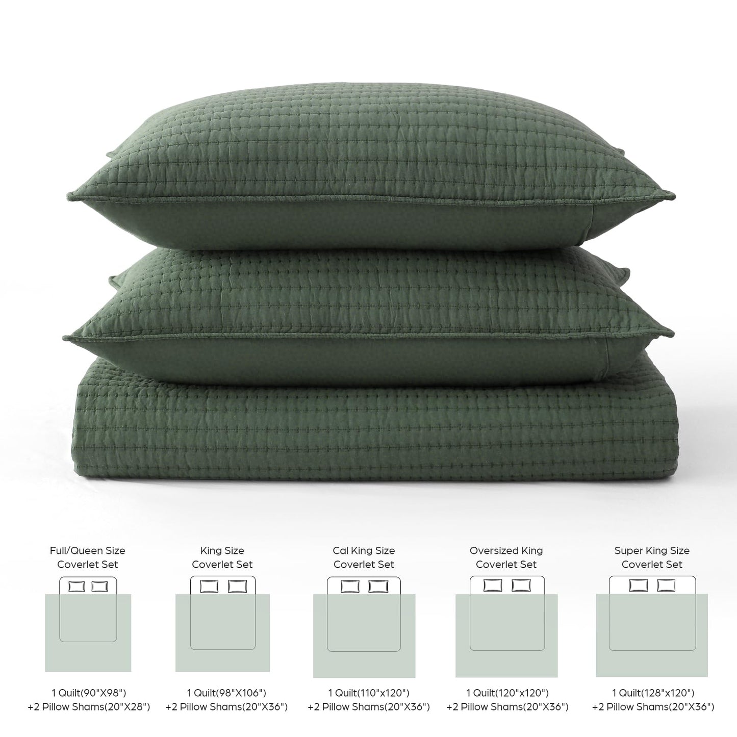 FDDX 100% Cotton Quilt Set Oversized King Size, 3-Piece Matelasse Bedspread Coverlet Set, Cozy Lightweight Quilted Bedding Set Comforter with 2 Shams in Geometric Pattern for All Season
