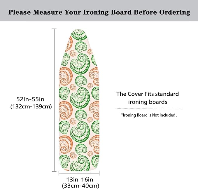 Flower Texture Steam Ironing Board Cover 15x54 Inch, Spiral Graphic Standard