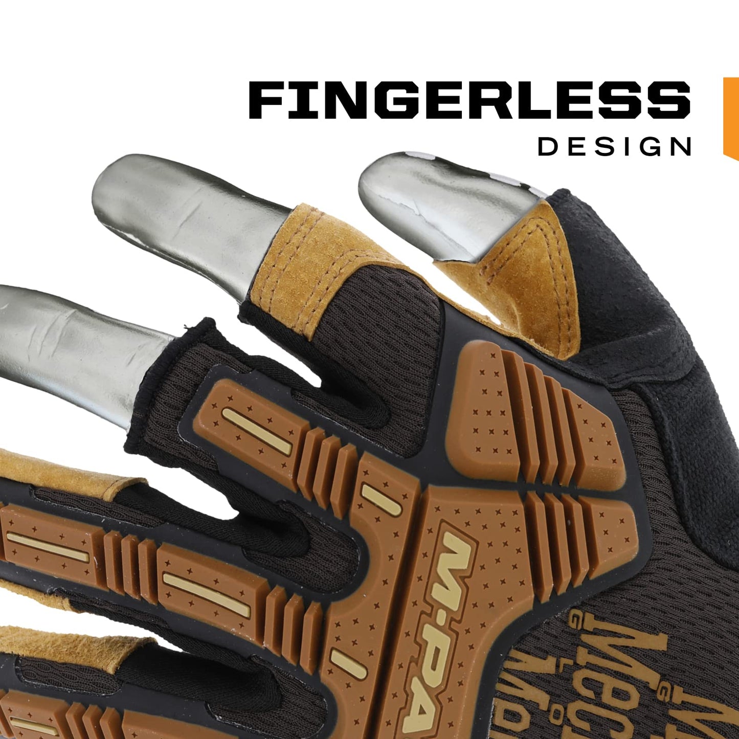 Mechanix Wear - Leather M-Pact Framer Gloves (Large, Black/Brown)