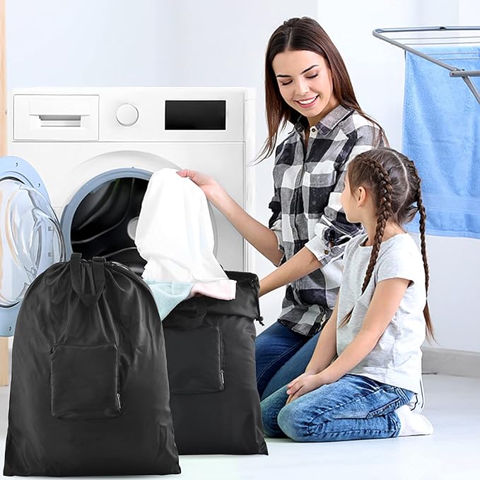 JHX Travel Laundry Bag, Dirty Clothes Organizer【Upgraded】with Handles and
