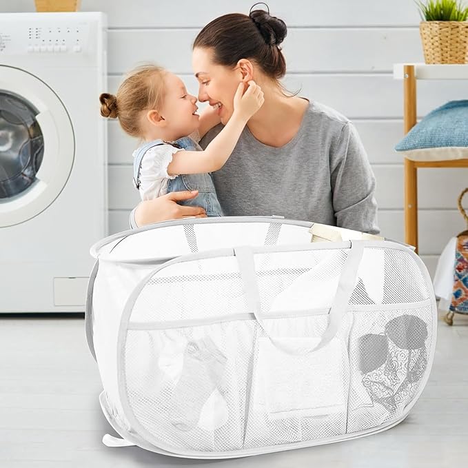 Collapsible Laundry Baskets, Upgrade Pop Up Laundry Hamper