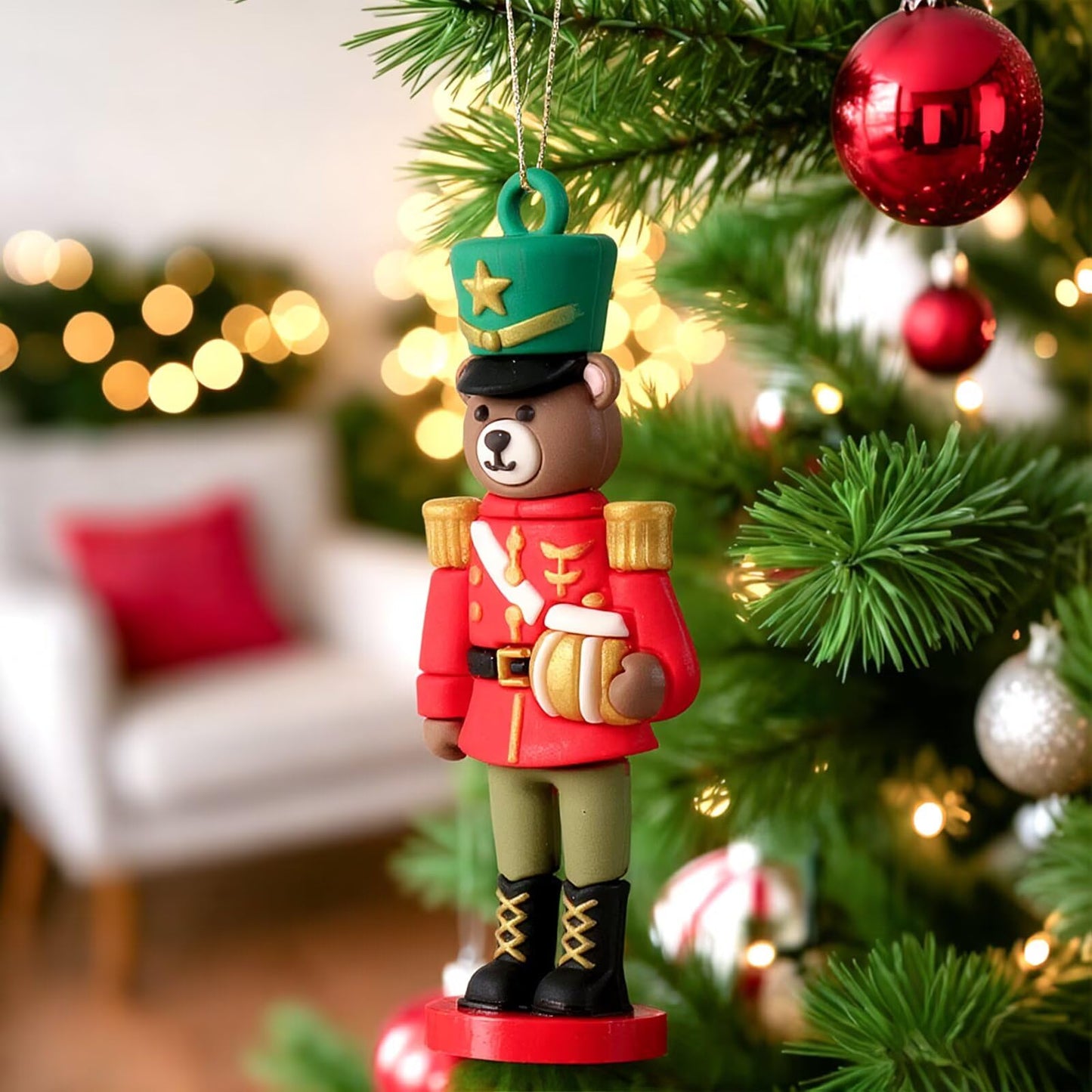 8PCS Christmas Nutcracker Ornaments for Tree, Vivid Nutcracker Soldiers Christmas Tree Decorations for Xmas Tree Festive Hanging Ornament Holiday Party Decor