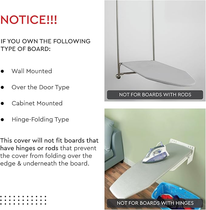 Encasa XO Ironing Board Cover and Pad 28"x12"