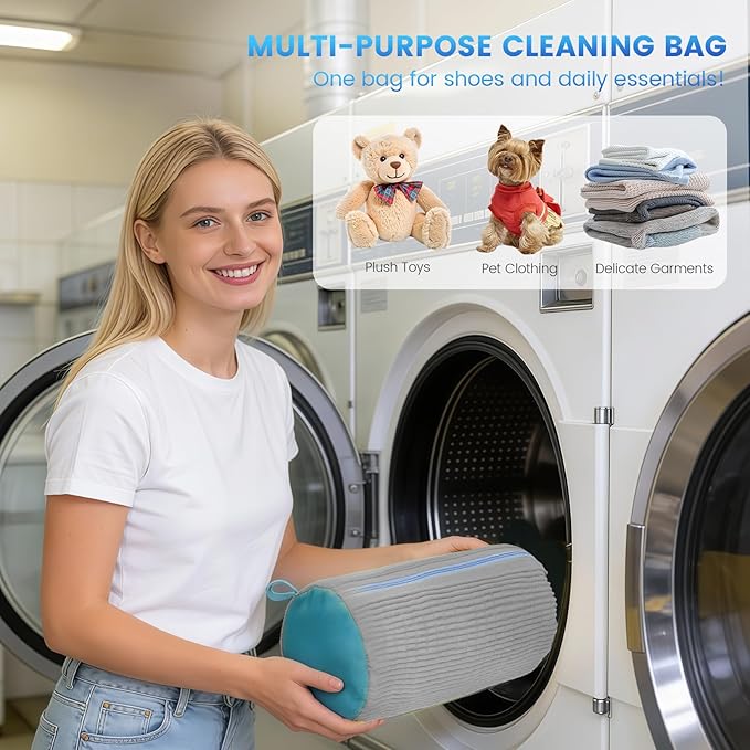 2PCS Shoe Washing Machine Bag, Laundry Bags Durable Zipper