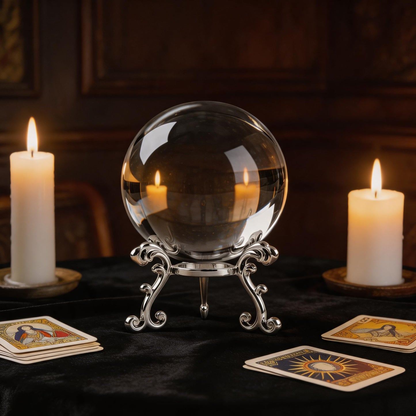 ZEERSHEE 3.9in Crystal Ball with Stand, Photography Prop for Decor