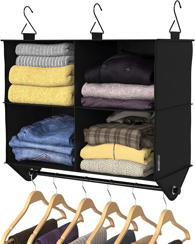 ClosetMaid 4-Shelf Fabric Hanging Closet Organizer