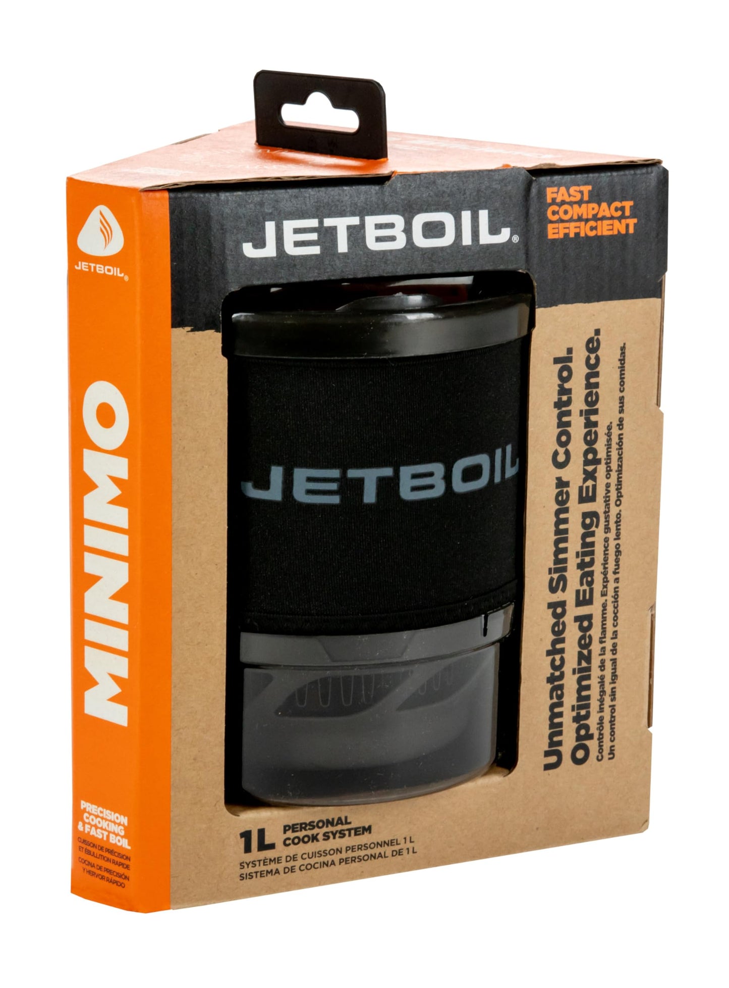 Jetboil MiniMo Camping and Backpacking Stove Cooking System with Adjustable Heat Control (Carbon)