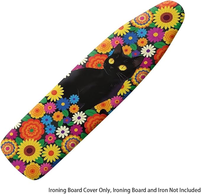 Sprowallow Hippie Cat Ironing Board Covers 15x54 inch Extra Thick Heavy Duty