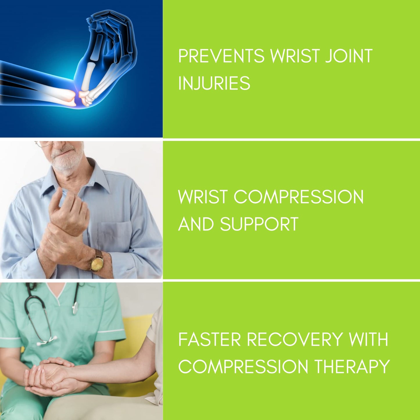 ikido Wrist Compression Sleeve, Wrist Support Brace for Fitness, Weightlifting, Workout, Gym, Carpal Tunnel Hand Sleeve for Tendonitis, Arthritis, Sprains (1, X-Large)