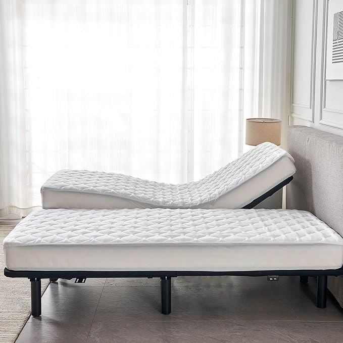Waterproof Quilted Split California King Mattress Protector Pad