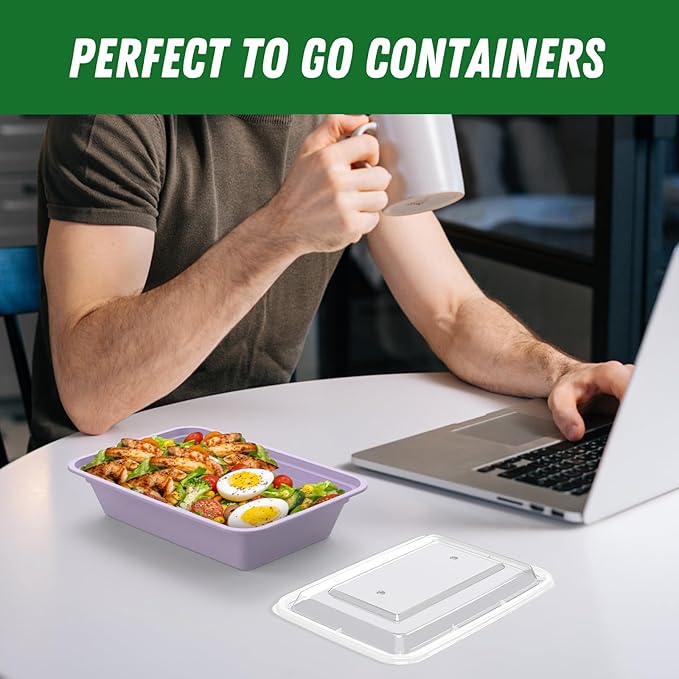 50 Pack 32 oz Meal Prep Containers Reusable