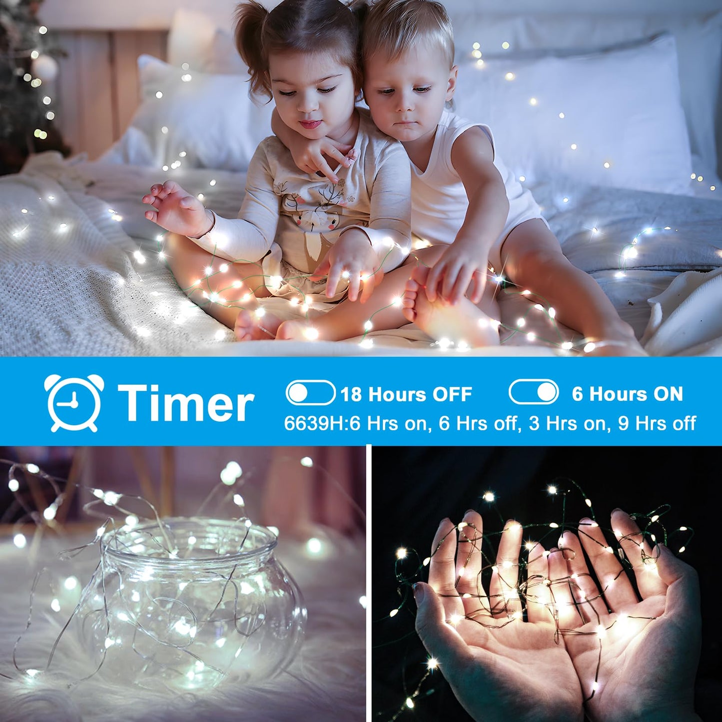 KNONEW 203FT Outdoor Christmas Fairy Lights Plug in,600 LED String Lights Outdoor Waterproof 8 Modes Memory Times for Wedding Bedroom Walls Garden Trees Decoration(Cool White)